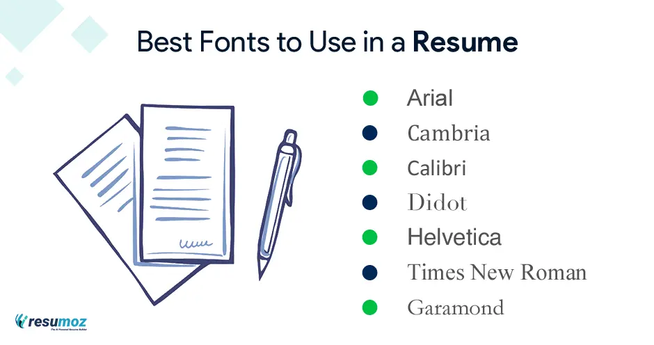 best font types to use in your resume