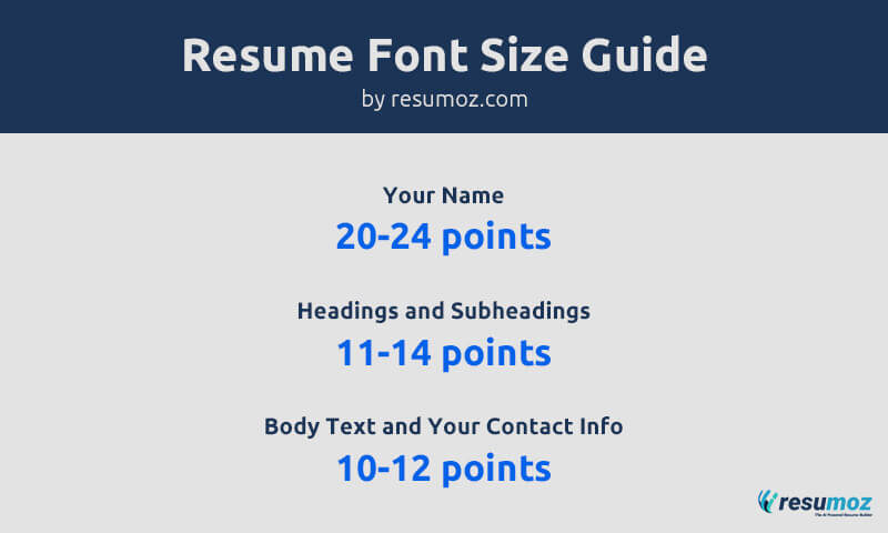 Perfect Resume Font Sizes