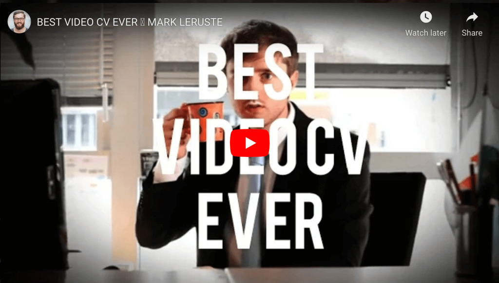 Mark Leruste's video resume