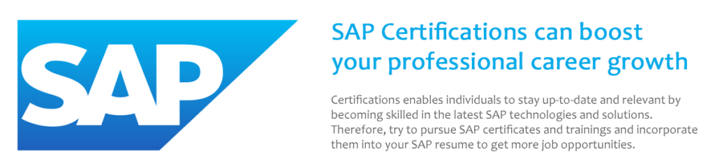 include SAP certificates on your resume